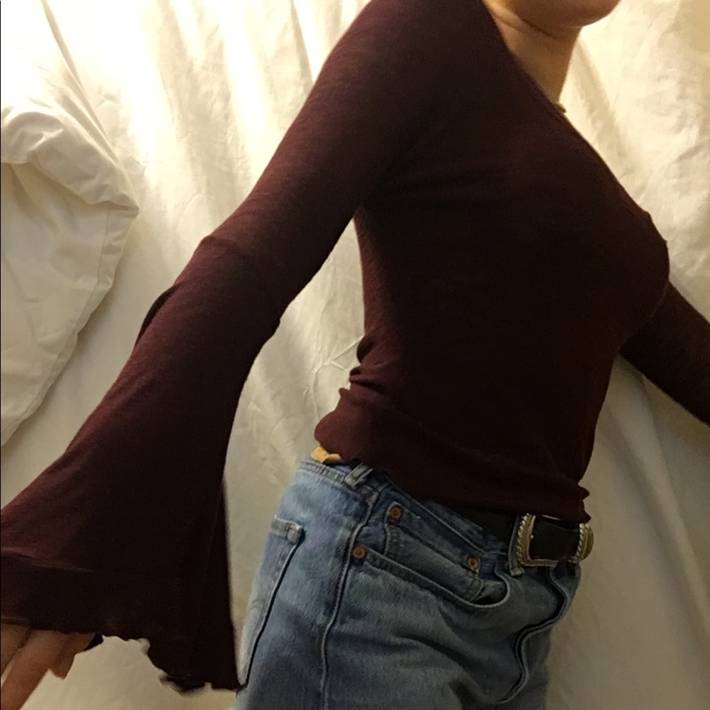 Free people flowy arm shirt